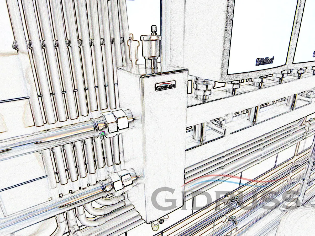 Отопление в Красноярске с газовым котлом и насосными группами Vaillant c нержавеющим коллектором GIDRUSS Отопление в Красноярске с газовым котлом и насосными группами Vaillant c нержавеющим коллектором GIDRUSS