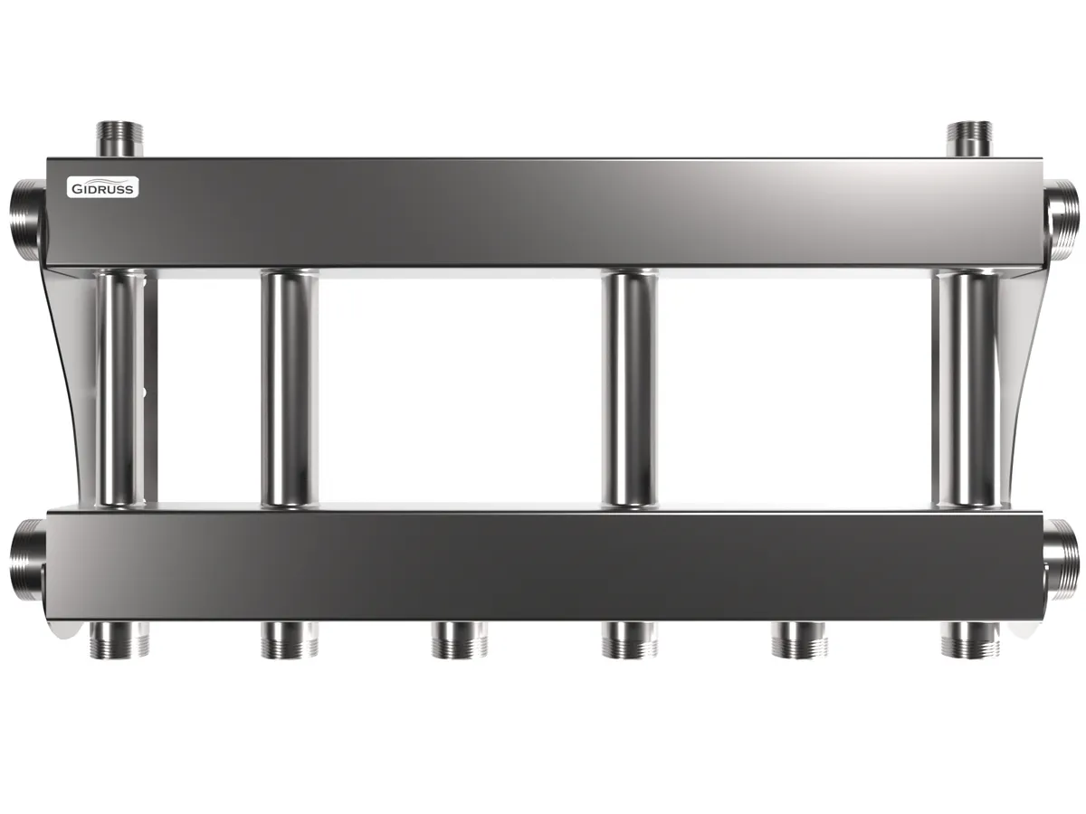 Коллектор для котельной на 3 контура G 1 1/4″ из нержавеющей стали - MKSS-250-2x32 Коллектор для котельной на 3 контура G 1 1/4″ из нержавеющей стали - MKSS-250-2x32