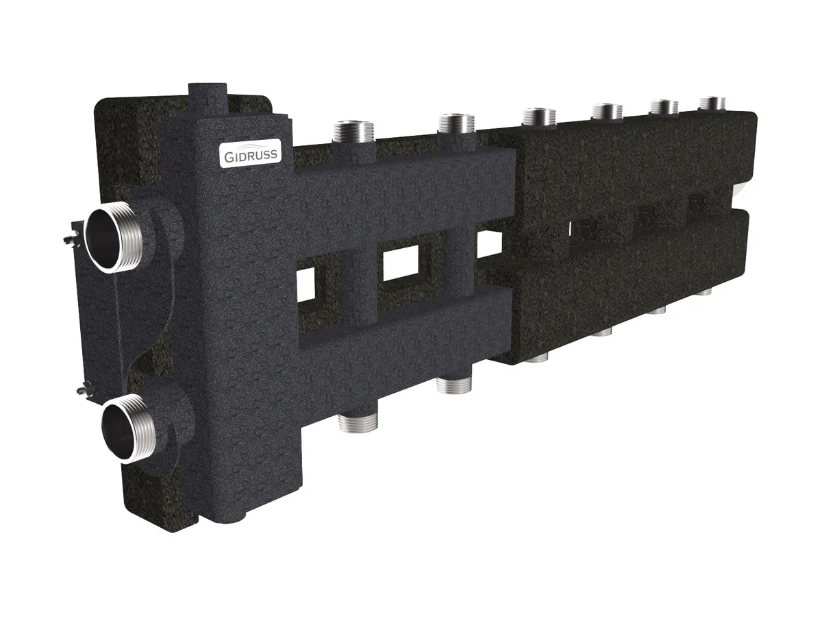 Гидрострелка с коллектором на 7 контуров BM-80-7DU.EPP Гидрострелка с коллектором на 7 контуров BM-80-7DU.EPP