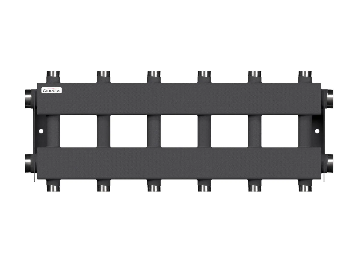 Коллектор для отопления на 6 - 7 потребителей dn25 (вход dn40) - MK-150-6DUx25 Коллектор для отопления на 6 - 7 потребителей dn25 (вход dn40) - MK-150-6DUx25