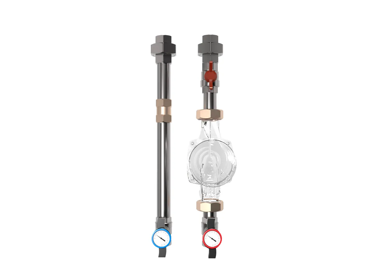 Насосная группа из нержавеющей стали NGSS-20 прямая без смесителя