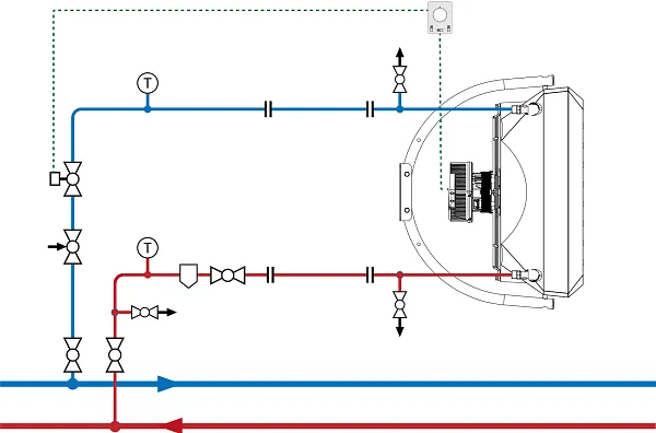 Анонс схема подключения водяного тепловентилятора скачать в векторном формате